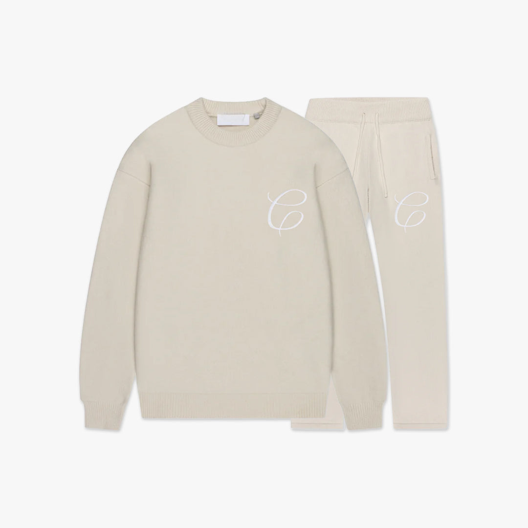  Croyez Essence Knit Tracksuit | Beige