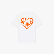 Croyez Puffed Heart T-Shirt | White/Orange