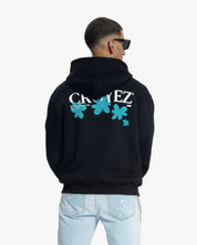 Croyez Botanique Zip Hoodie | Black/Dark Teal