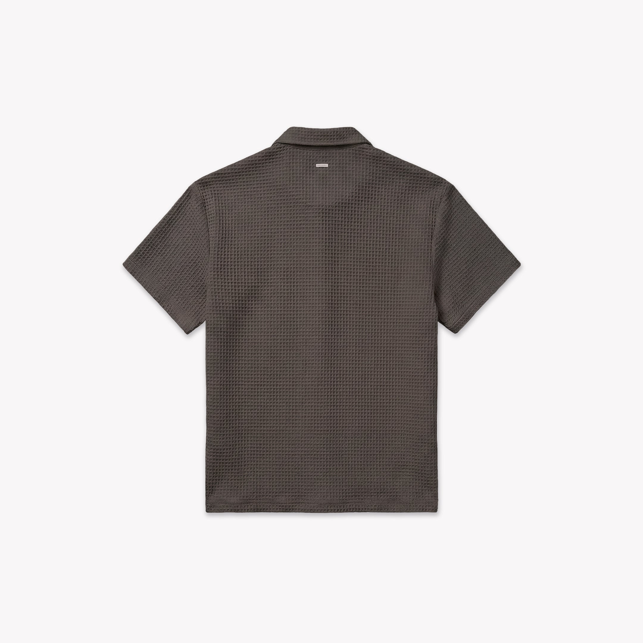 Croyez Initial Waffle Shirt | Washed Brown