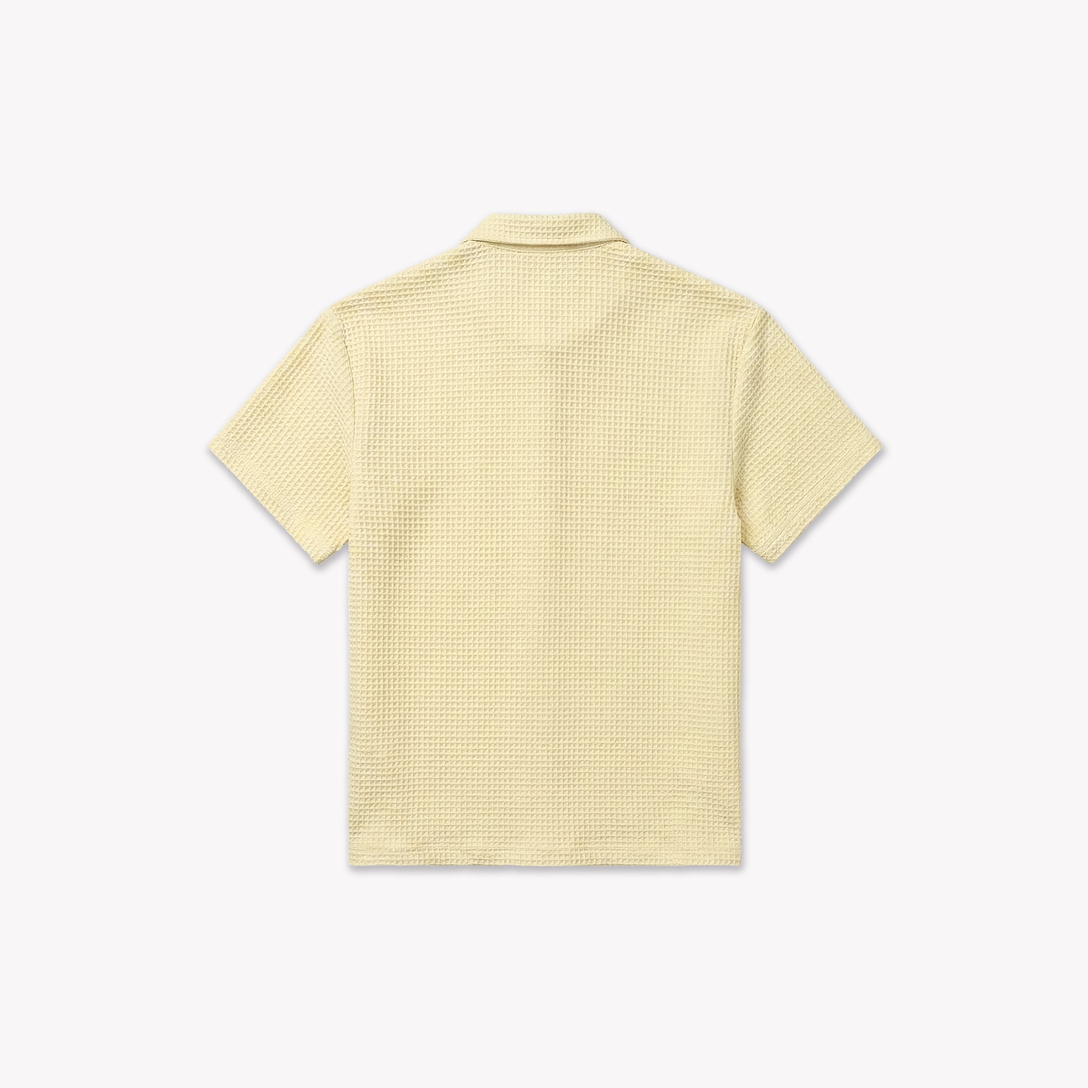 Croyez Initial Waffle Shirt | Butter Yellow