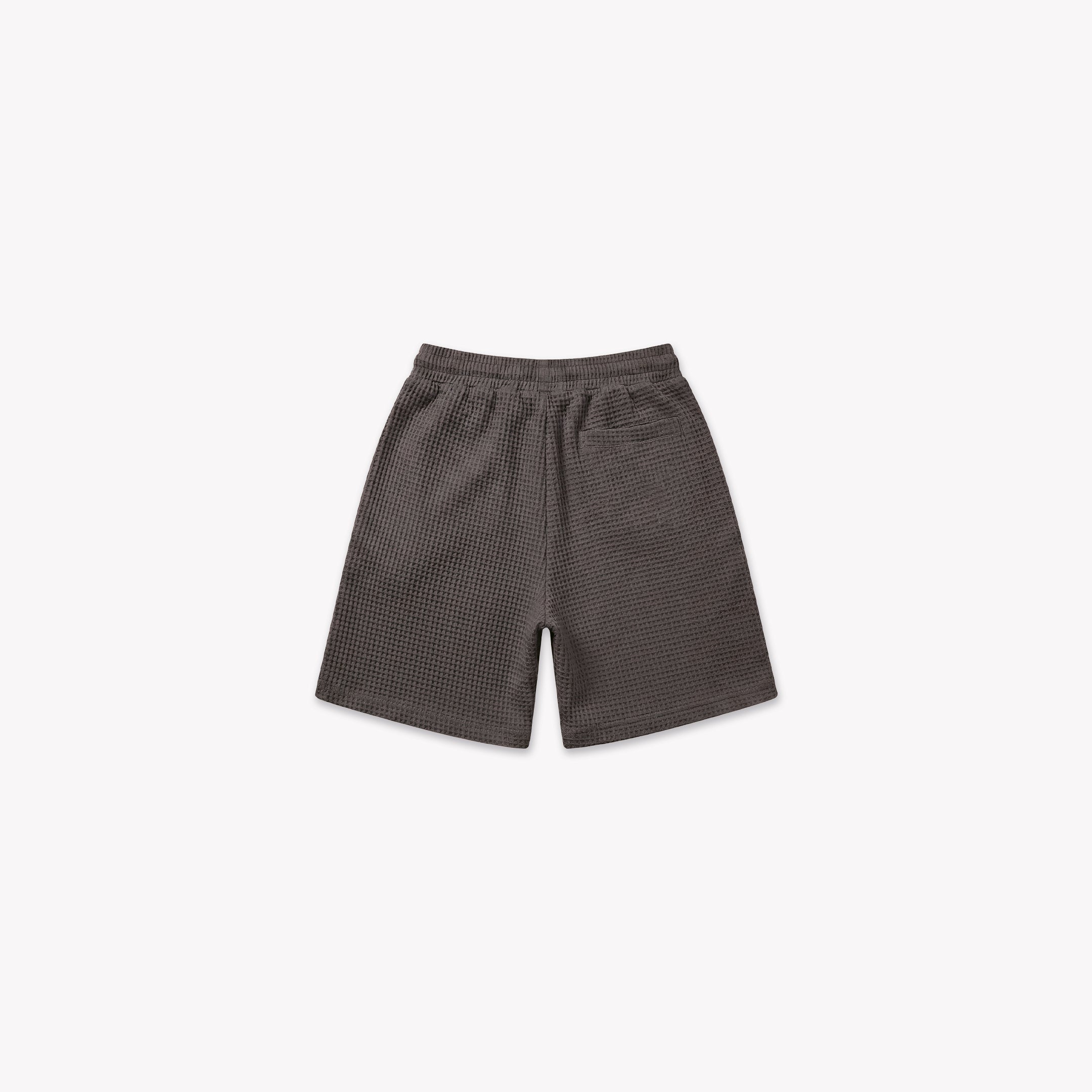 Croyez Initial Waffle Shorts | Washed Brown