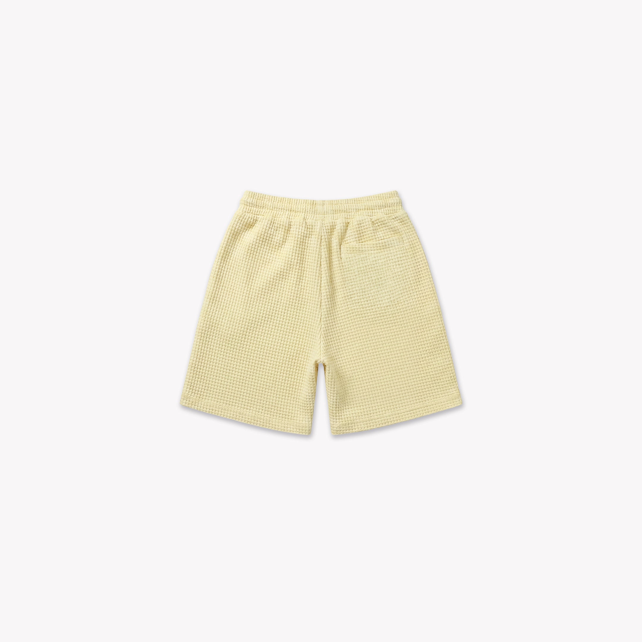 Croyez Initial Waffle Shorts | Butter Yellow