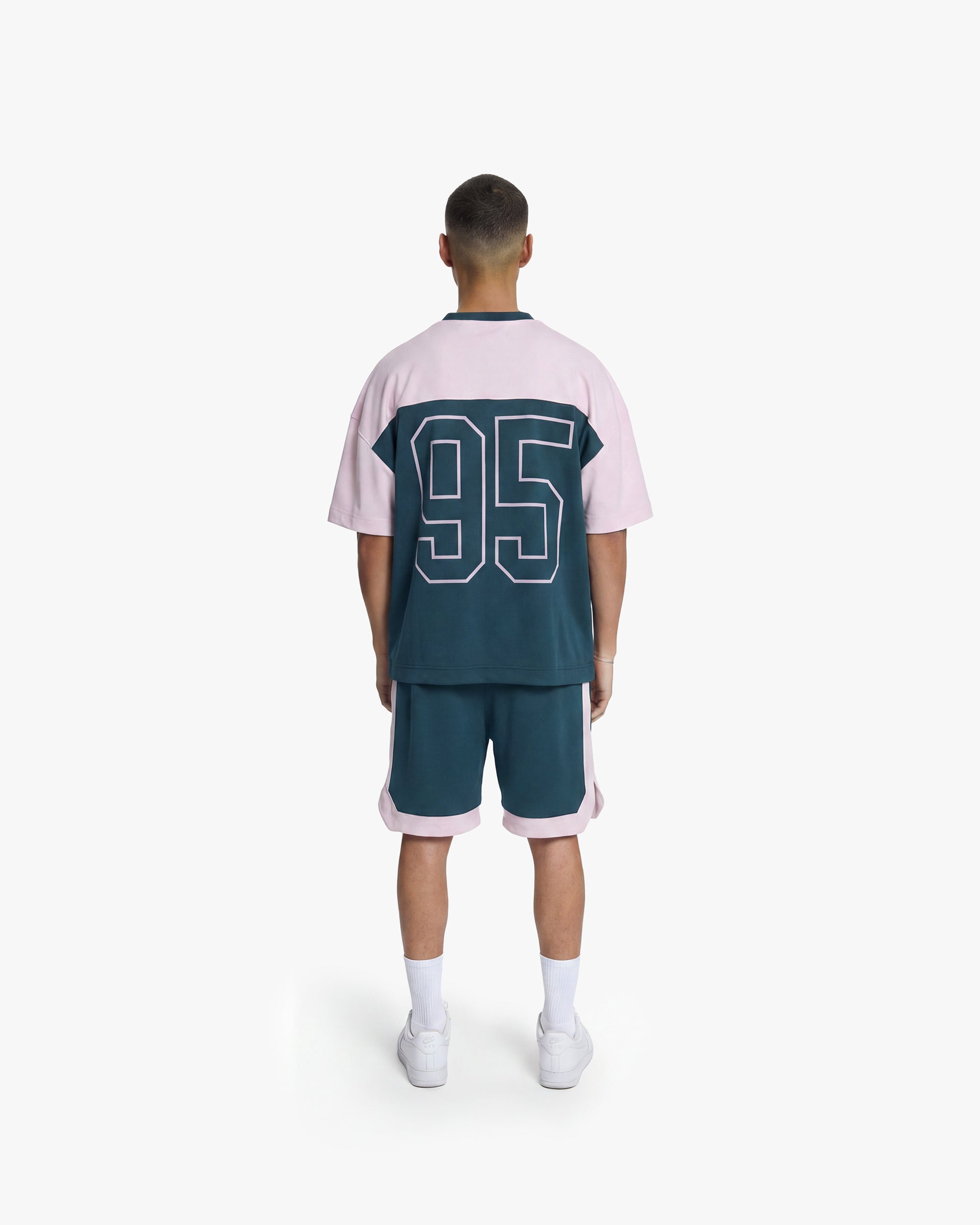 Croyez Jersey Sport Shorts | Dark Teal/Pink