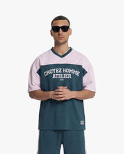 Croyez Jersey Sport T-Shirt | Dark Teal/Pink