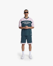 Croyez Jersey Sport Shorts | Dark Teal/Pink