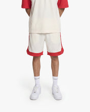 Croyez Jersey Sport Shorts | Off-White/Red
