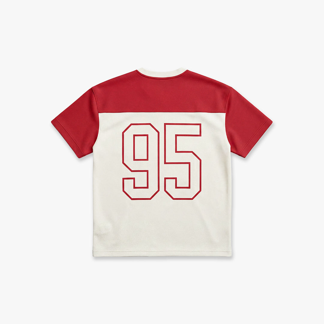 Croyez Jersey Sport T-Shirt | Off-White/Red