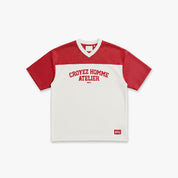 Croyez Jersey Sport T-Shirt | Off-White/Red