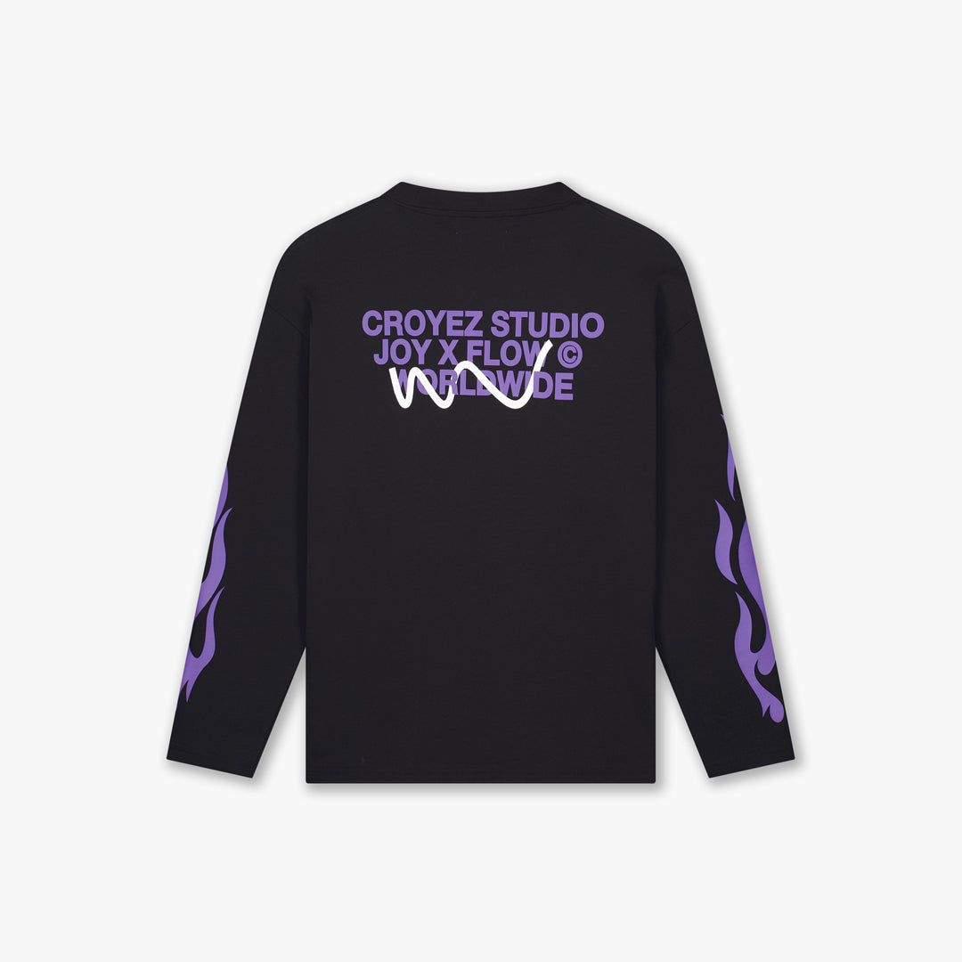 Croyez X Joy X Flow Longsleeve T-Shirt | Black/Purple
