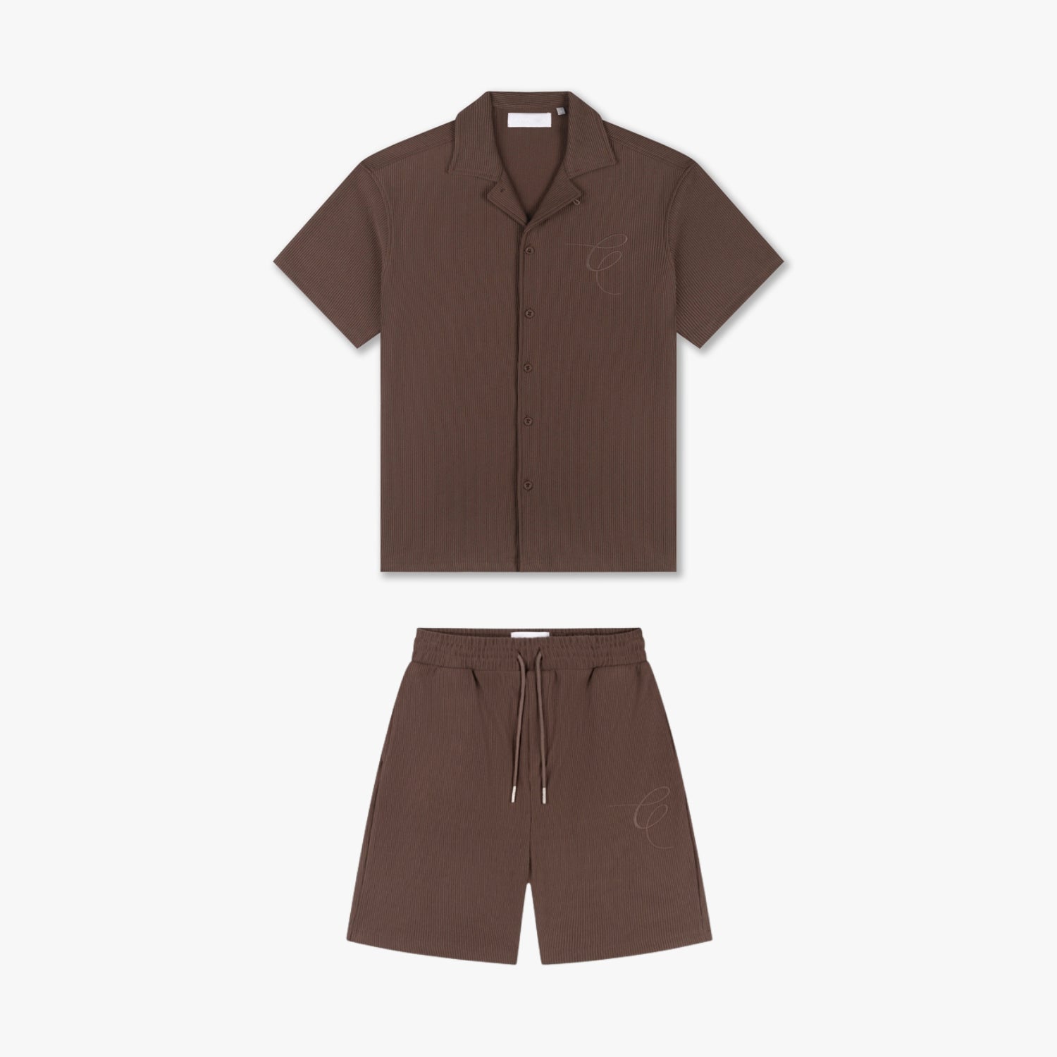 Croyez Ribbed Set | Brown