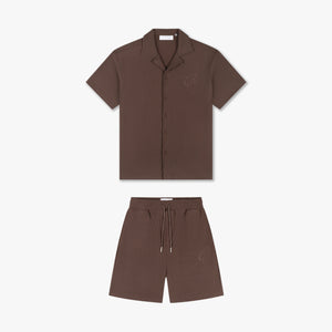 Croyez Ribbed Set | Brown
