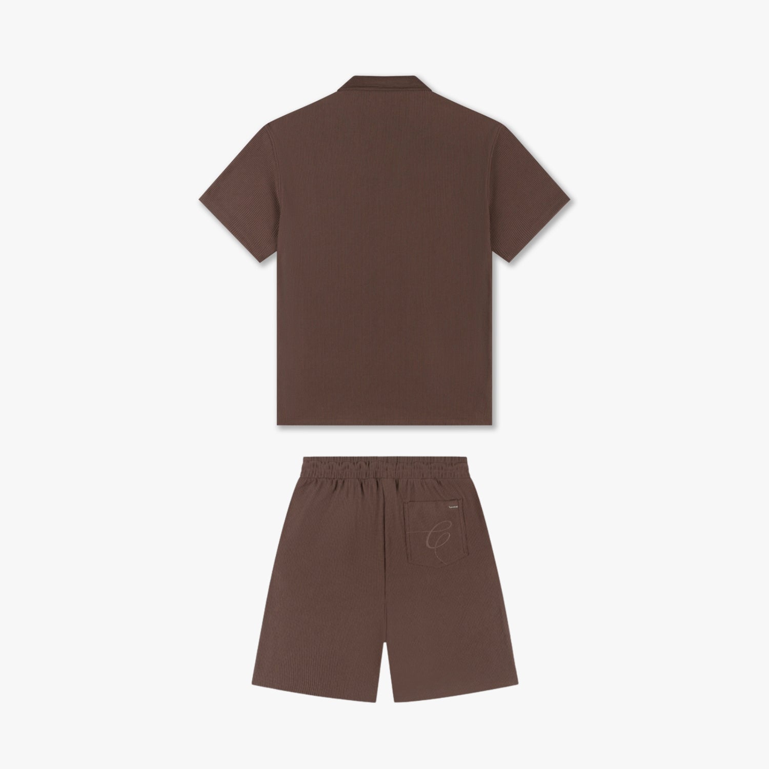 Croyez Ribbed Set | Brown