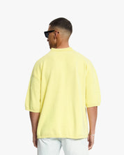 Croyez Nombre Knit Polo | Butter Yellow
