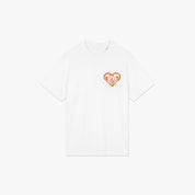 Croyez Puffed Heart T-Shirt | White/Orange