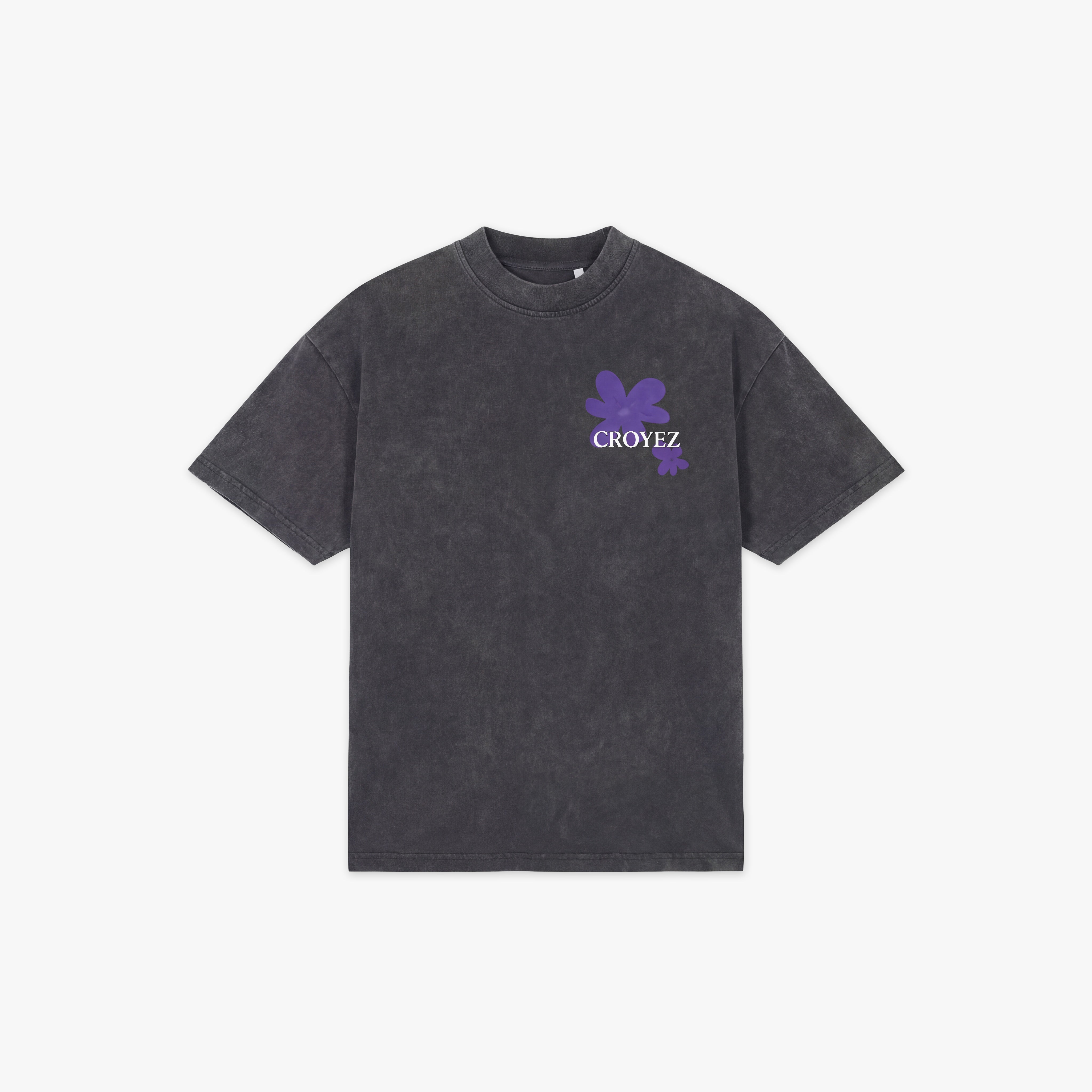  Croyez Botanique T-Shirt | Acid Wash/Dark Purple