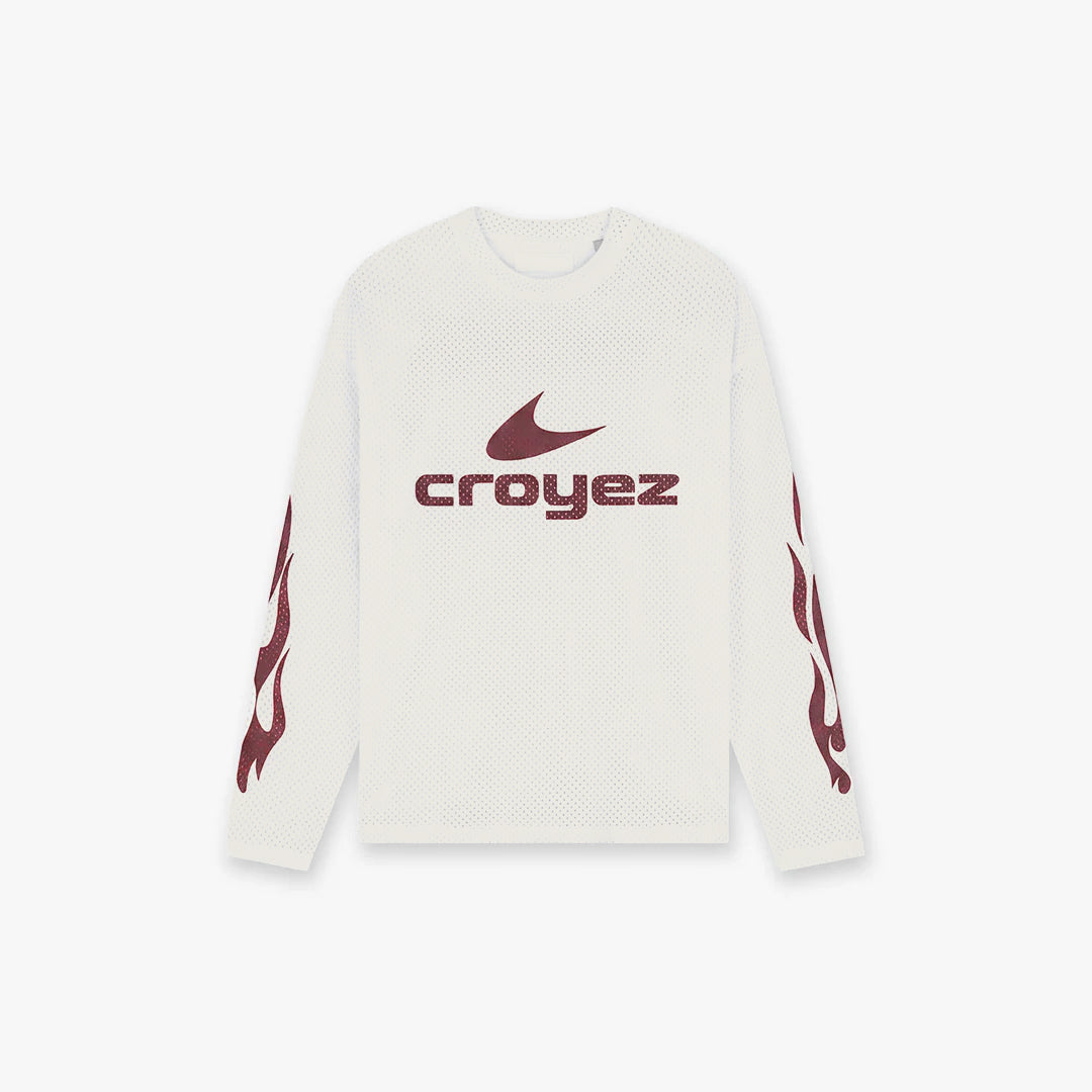  Croyez Service Dept Longsleeve | Off White/Cherry