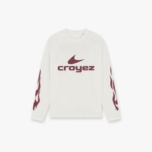 Croyez Service Dept Longsleeve | Off-White/Cherry