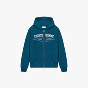 Croyez Art Gallery Zip Hoodie | Dark Teal
