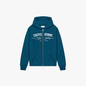 Croyez Art Gallery Zip Hoodie | Dark Teal