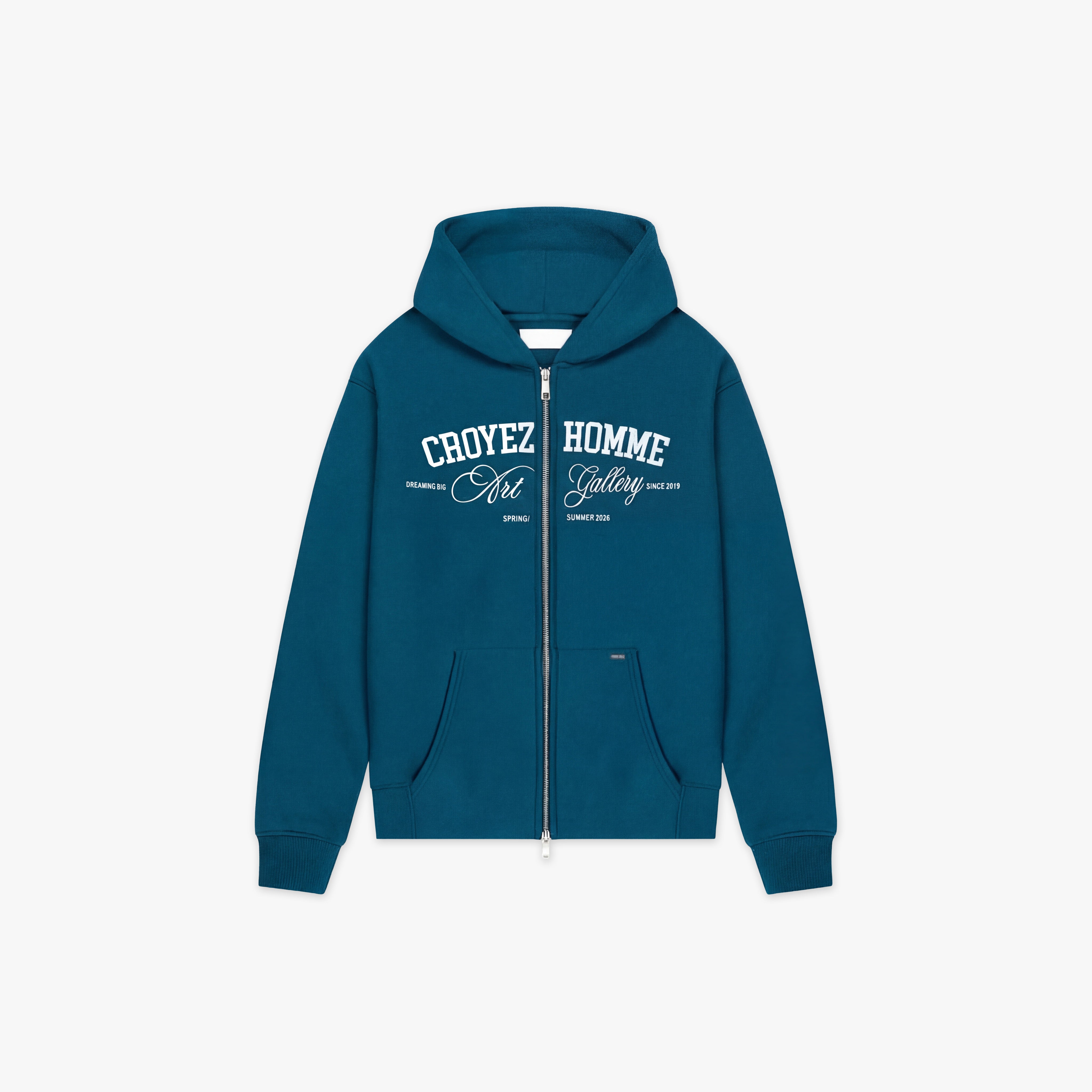  Croyez Art Gallery Zip Hoodie | Dark Teal