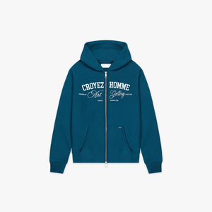 Croyez Art Gallery Zip Hoodie | Dark Teal