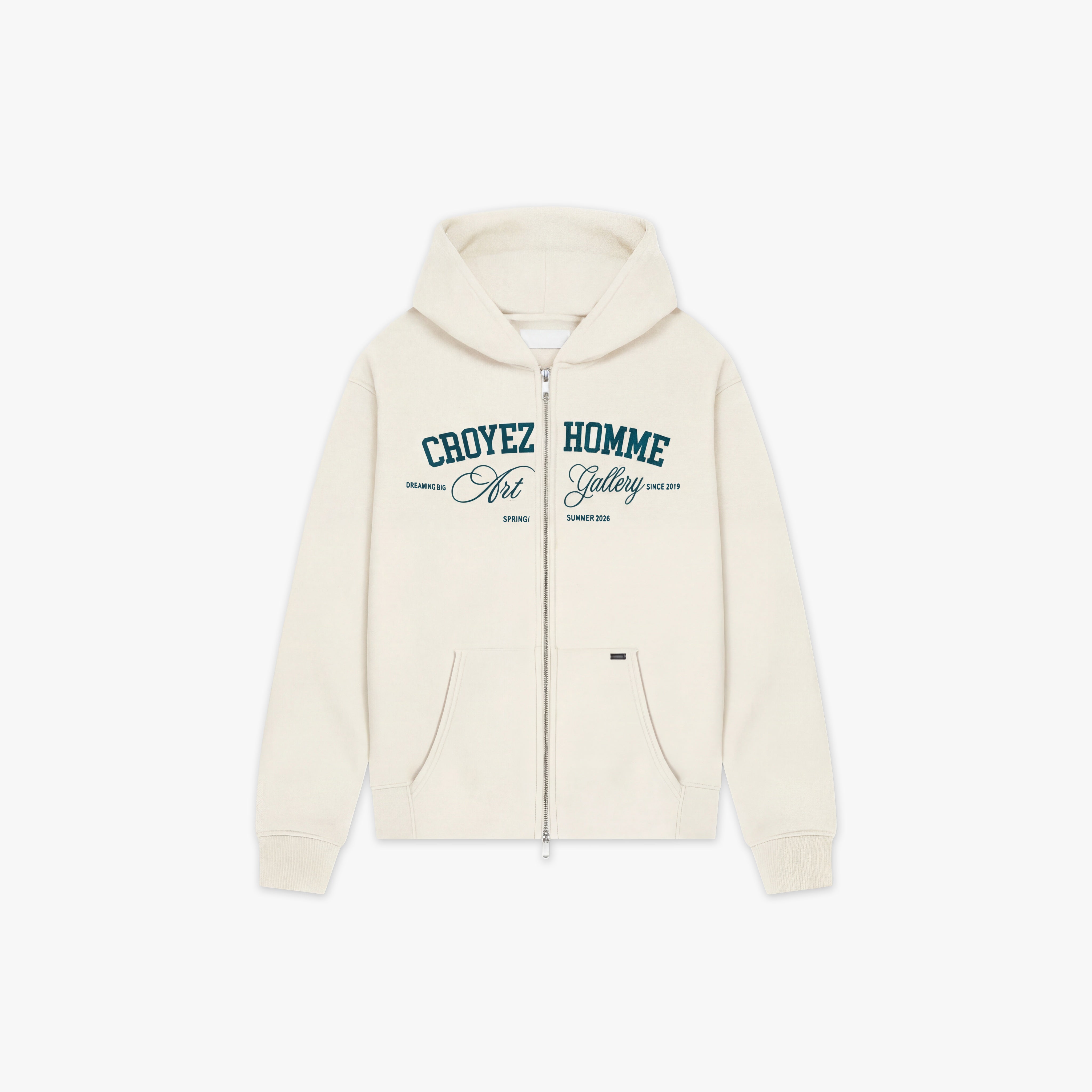 Croyez Art Gallery Zip Hoodie | Off-White