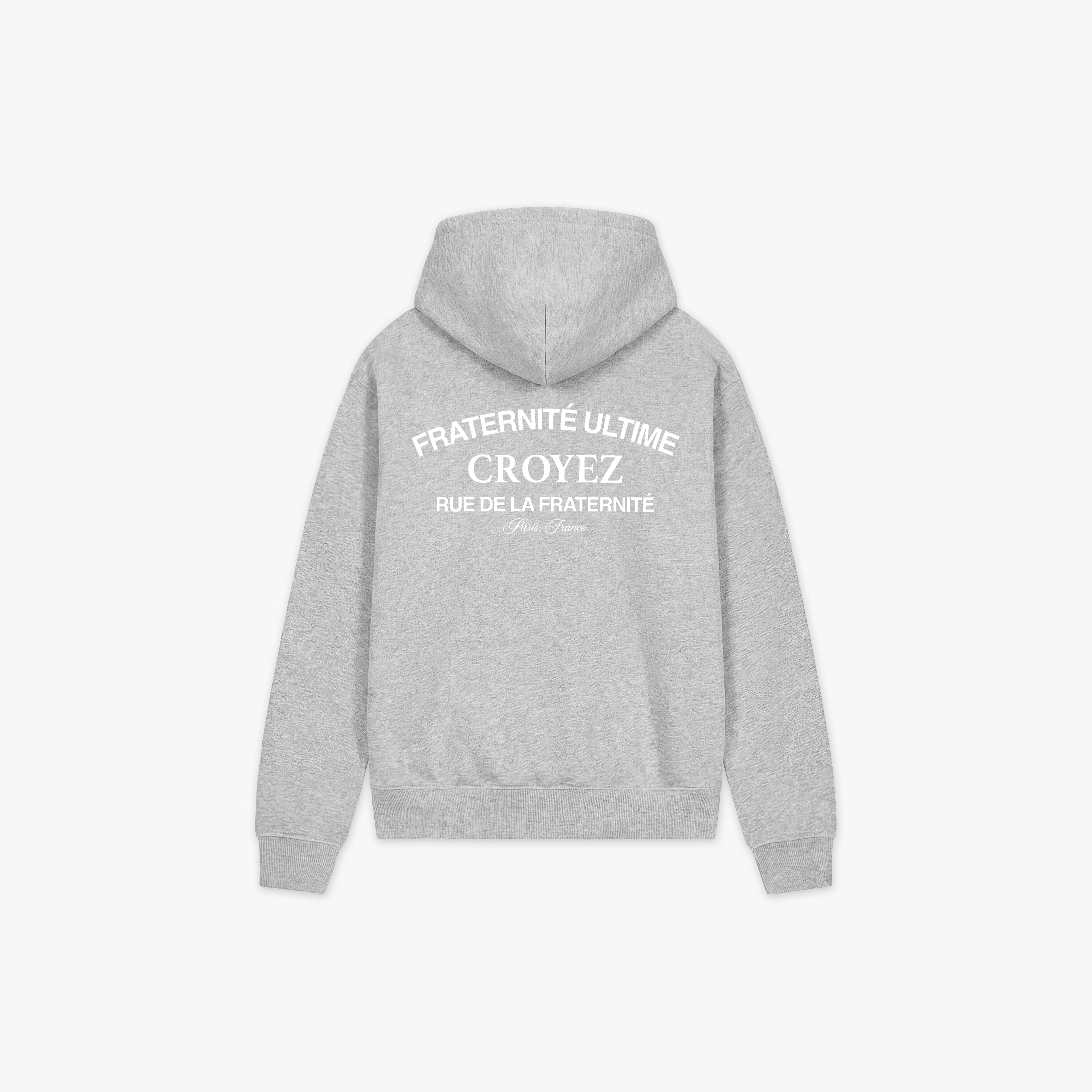 Croyez Original Fraternite Zip Hoodie | Grey Melange - Croyez
