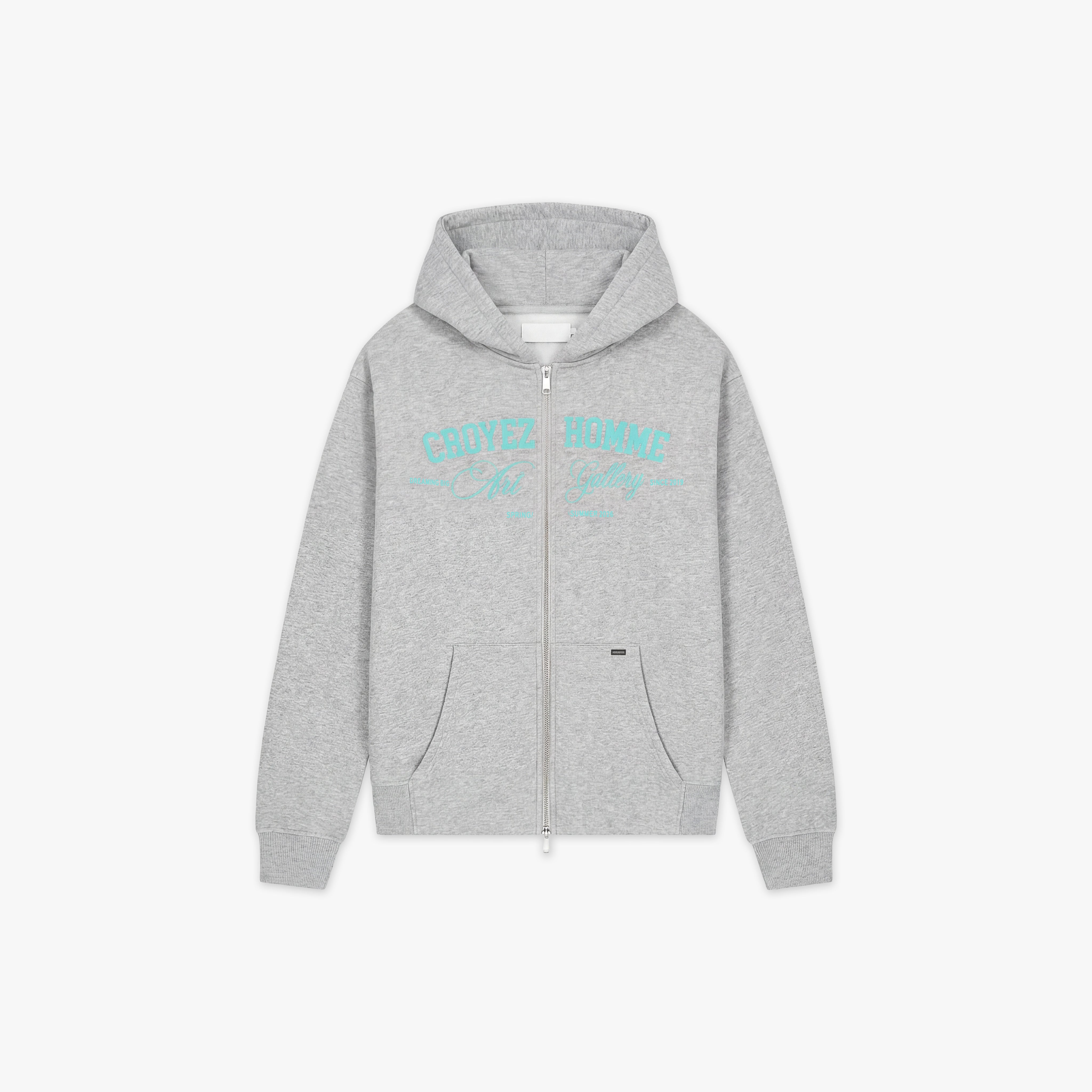  Croyez Art Gallery Zip Hoodie | Grey Melange