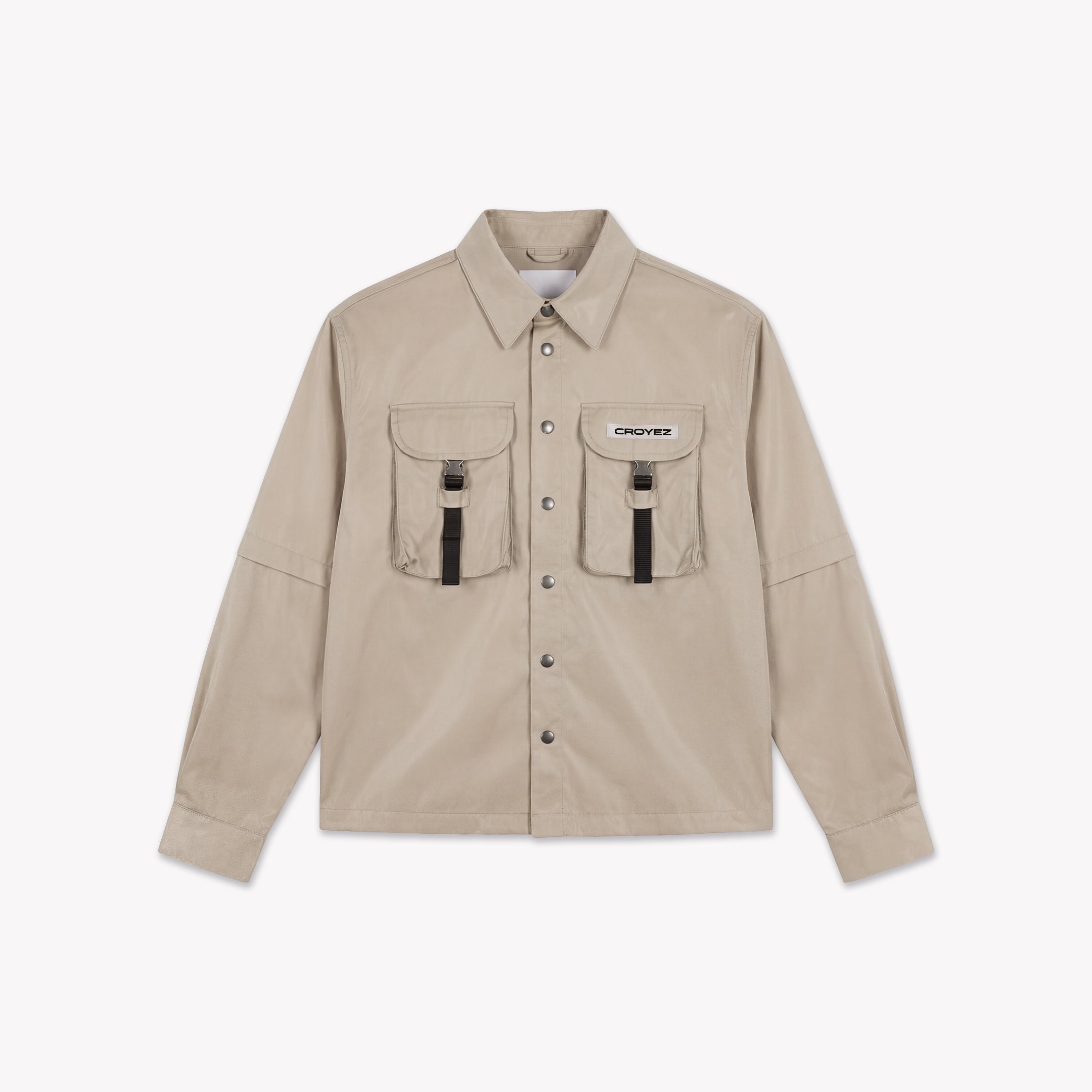  Croyez Etiquette Nylon Jacket | Beige