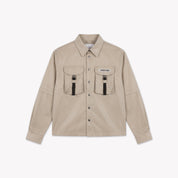 Croyez Etiquette Nylon Jacket | Beige