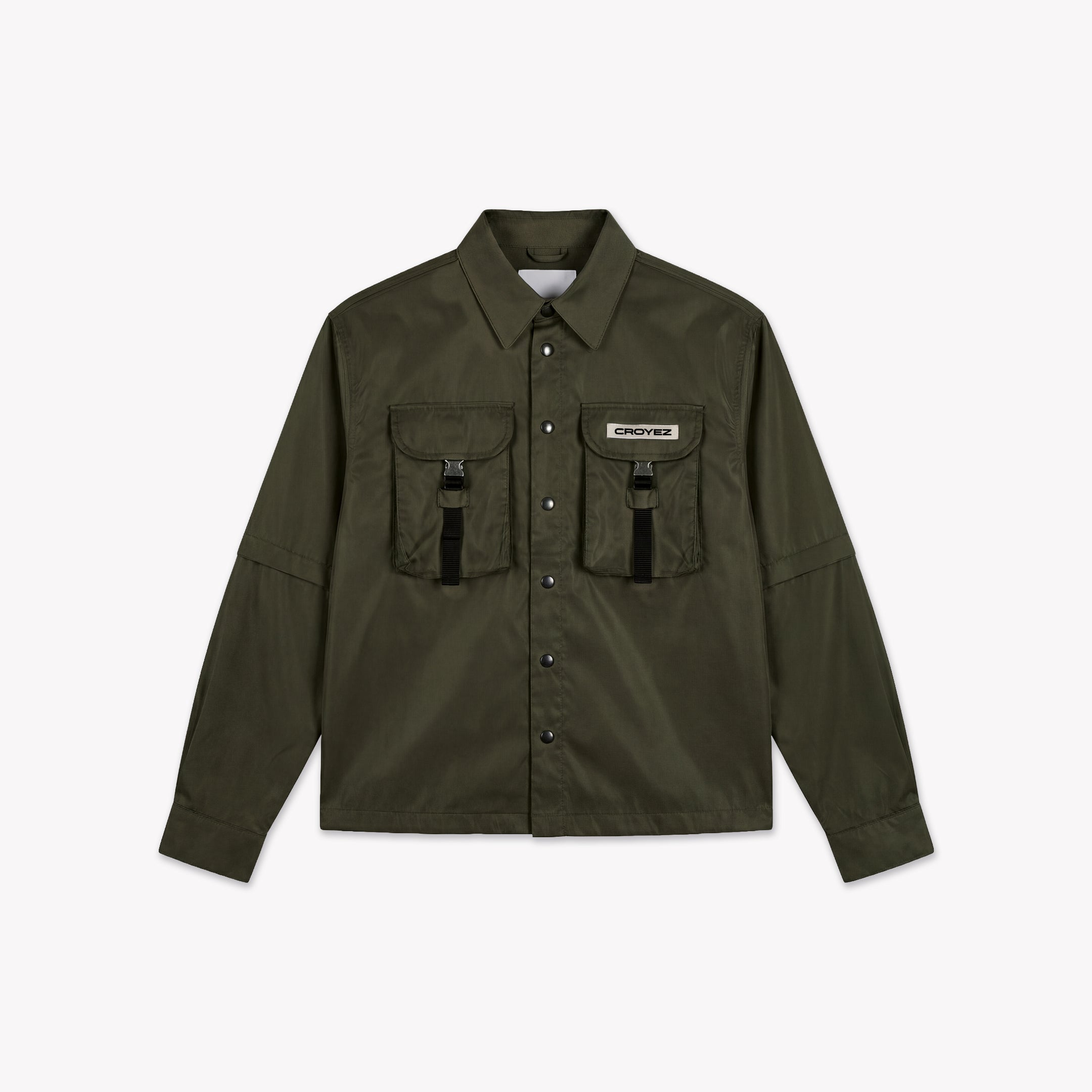  Croyez Etiquette Nylon Jacket | Dusty Olive