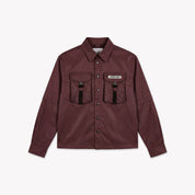 Croyez Etiquette Nylon Jacket | Burgundy