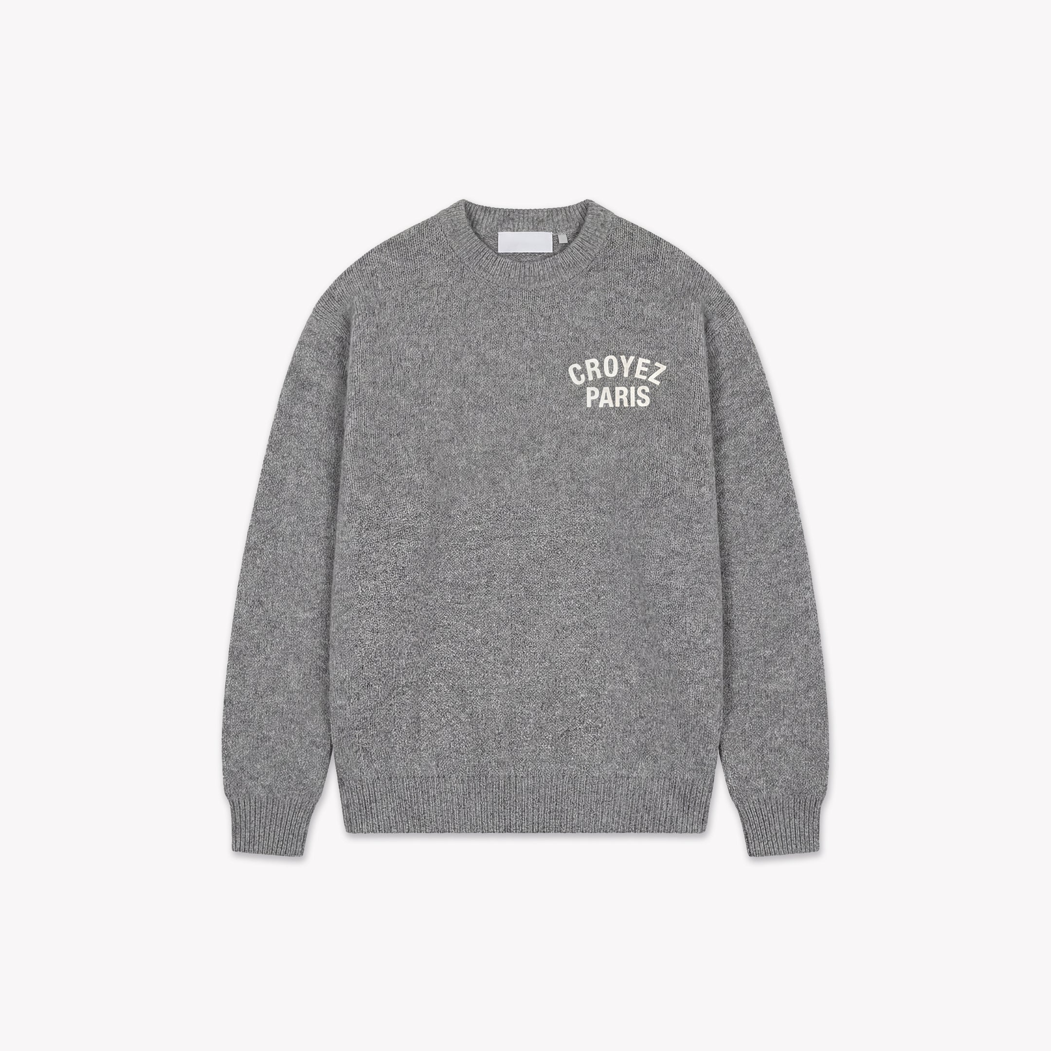 Croyez Paris Knit Sweater | Grey Melange