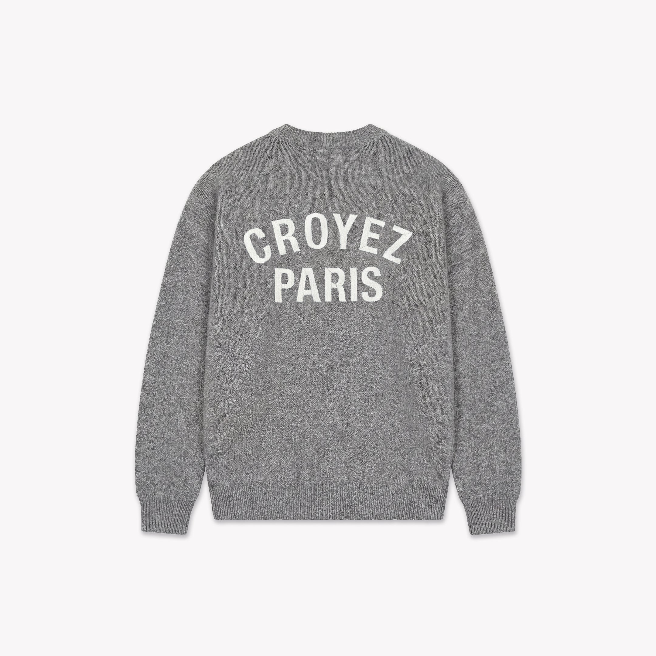 Croyez Paris Knit Sweater | Grey Melange