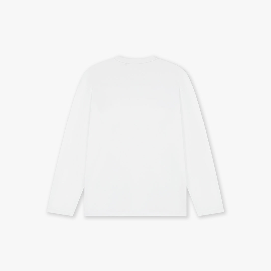 Croyez Studio Damaged Longsleeve T-Shirt | White/Cherry