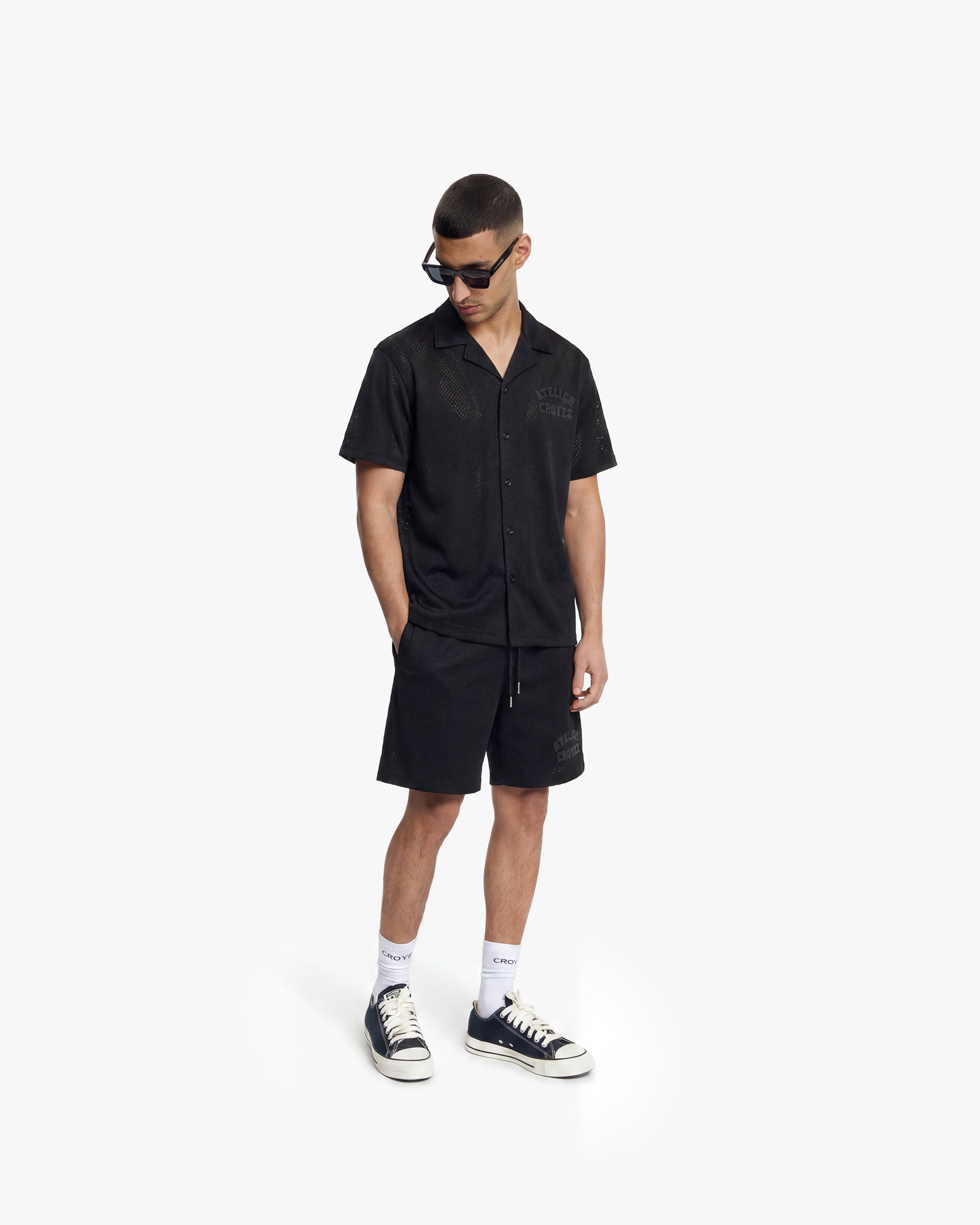 Croyez Mesh Atelier Shorts | Black