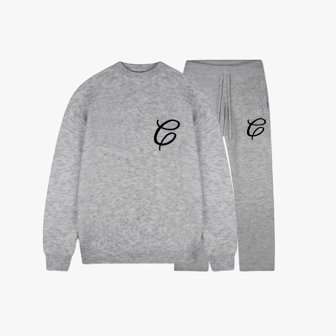 Croyez Essence Knit Tracksuit | Grey