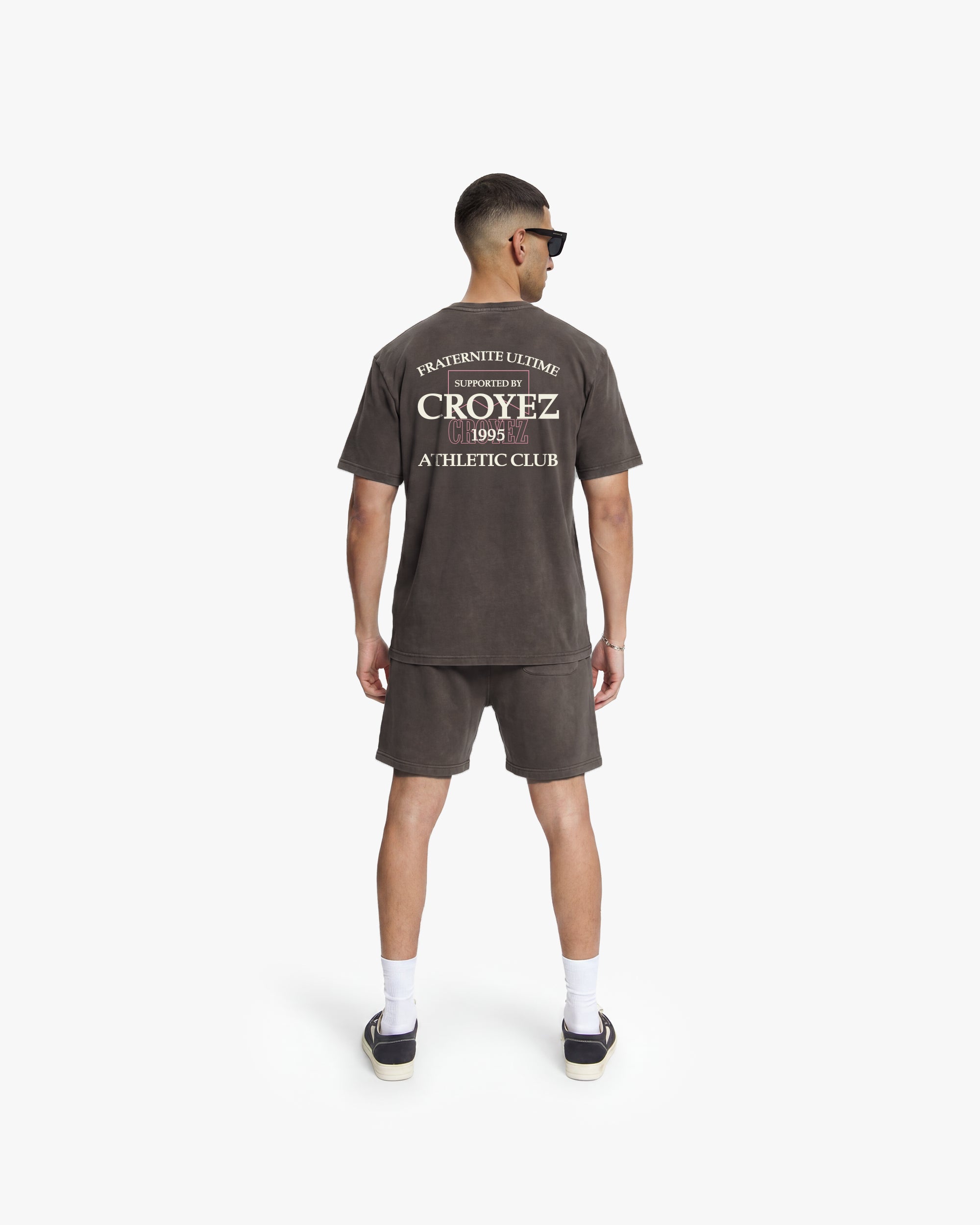 Croyez Overlay Fraternite T-Shirt | Washed Brown