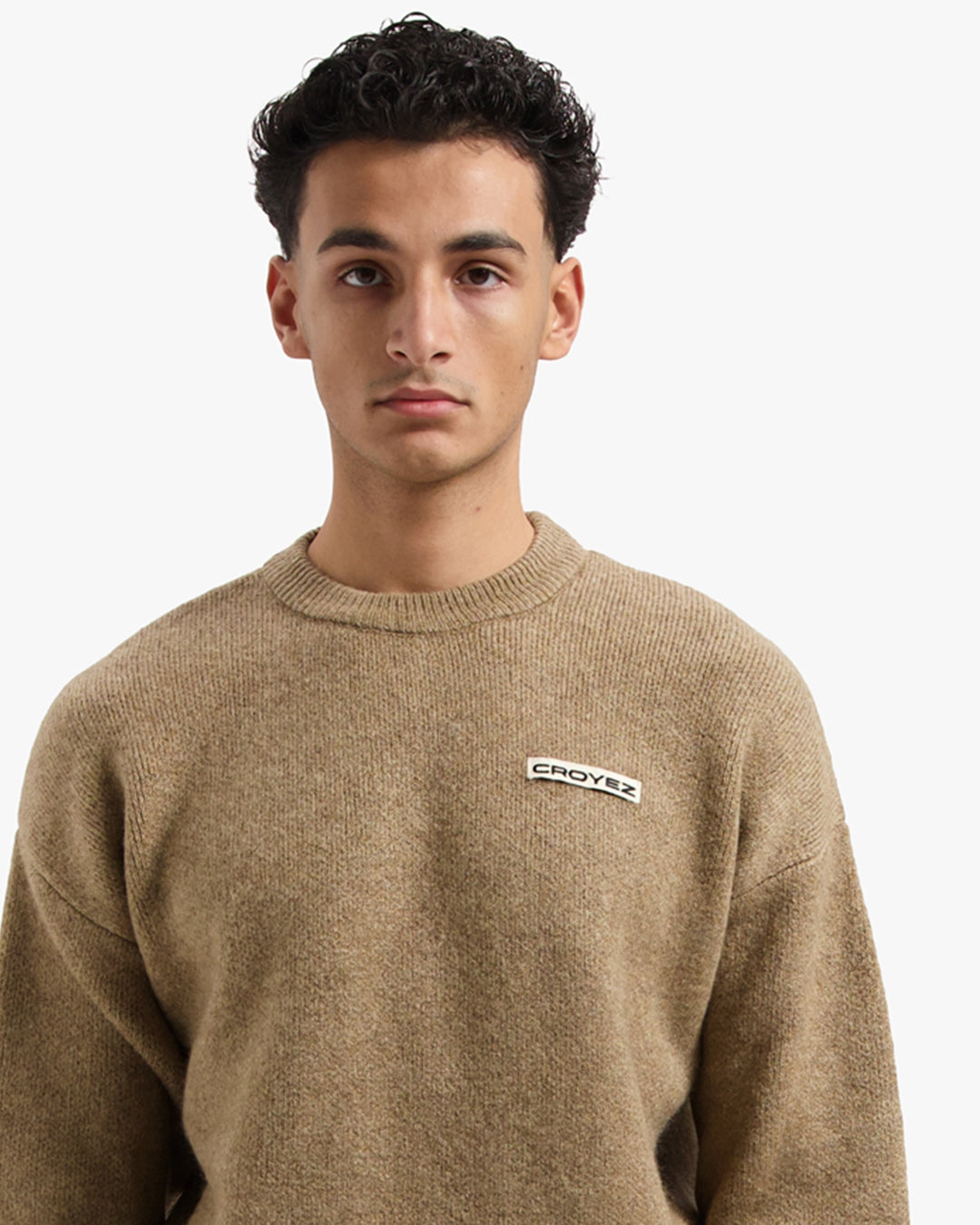 CROYEZ ÉTIQUETTE KNIT SWEATER - BEIGE