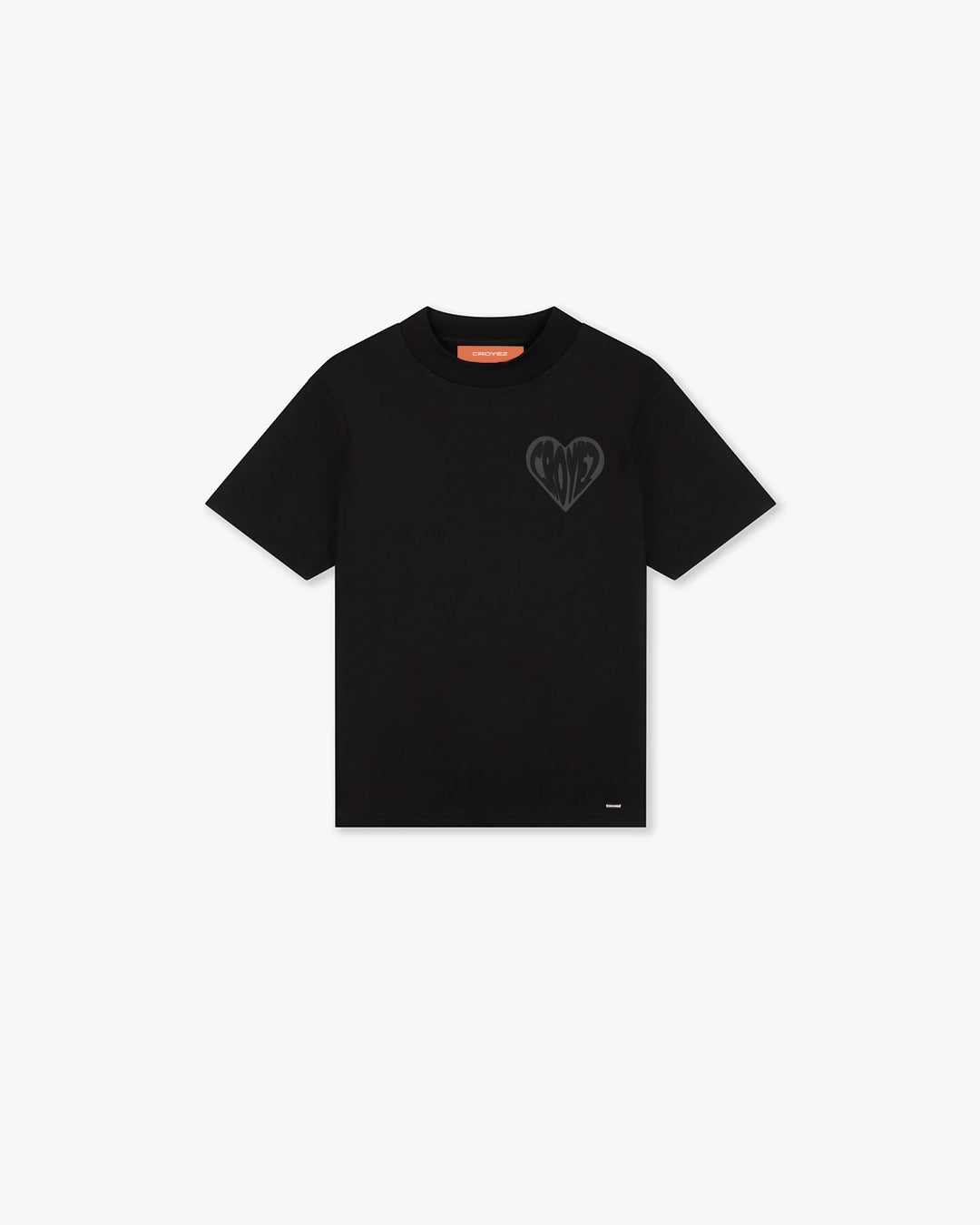 Croyez Mini Puffed Heart T-Shirt | Black