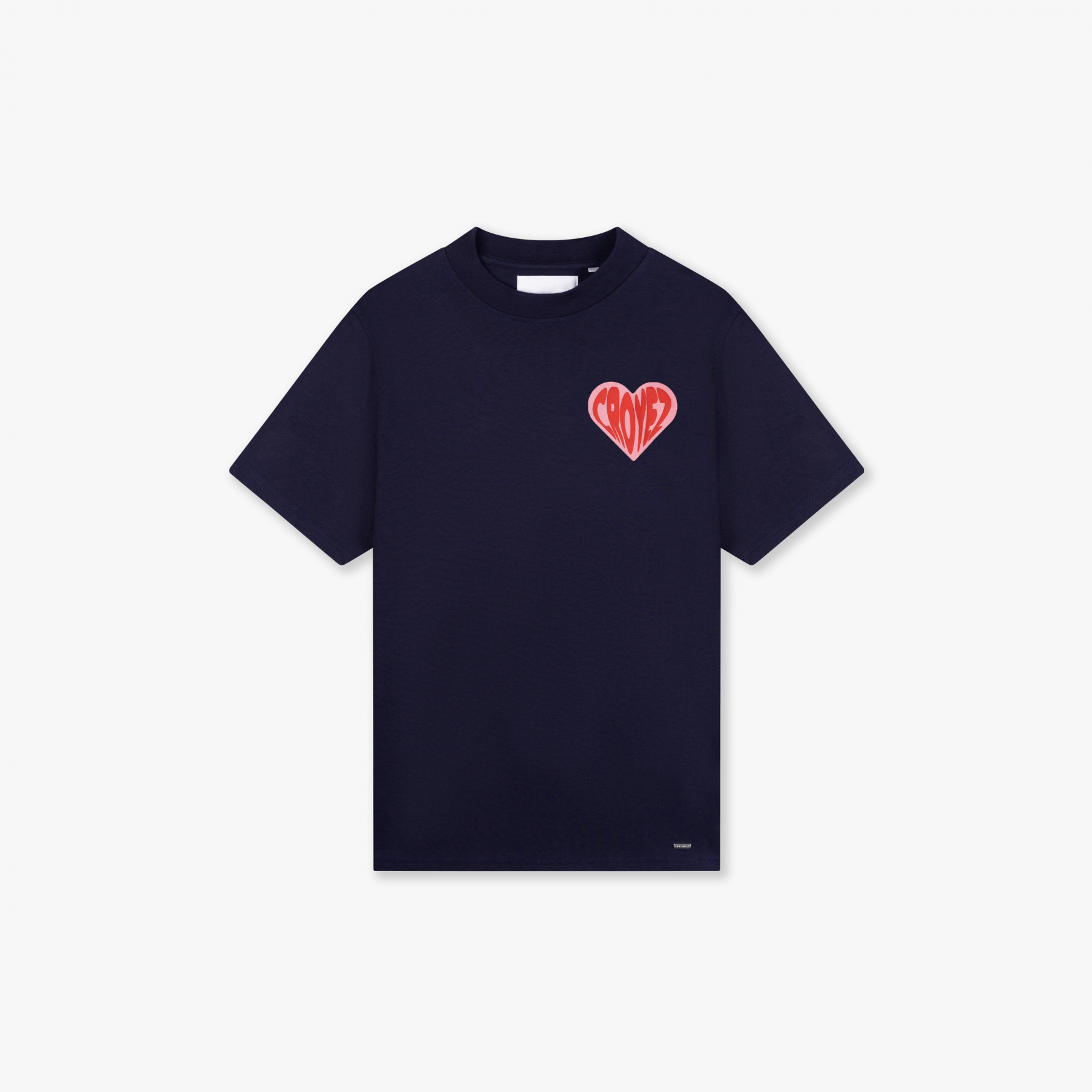 CROYEZ PUFFED HEART T-SHIRT NAVY/RED Croyez - Main Image