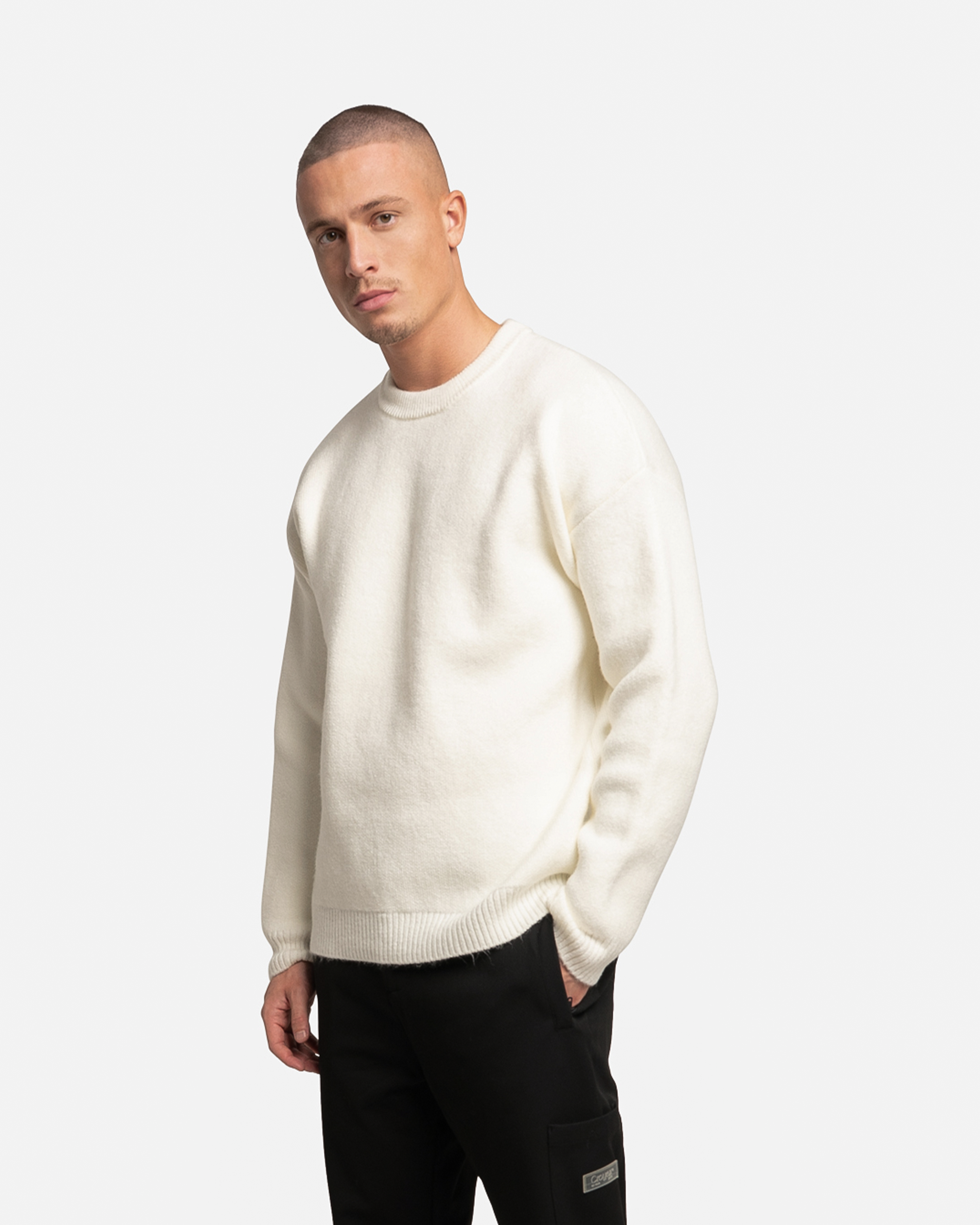 Croyez Art Studio Knit Sweater | Off-White/Cherry