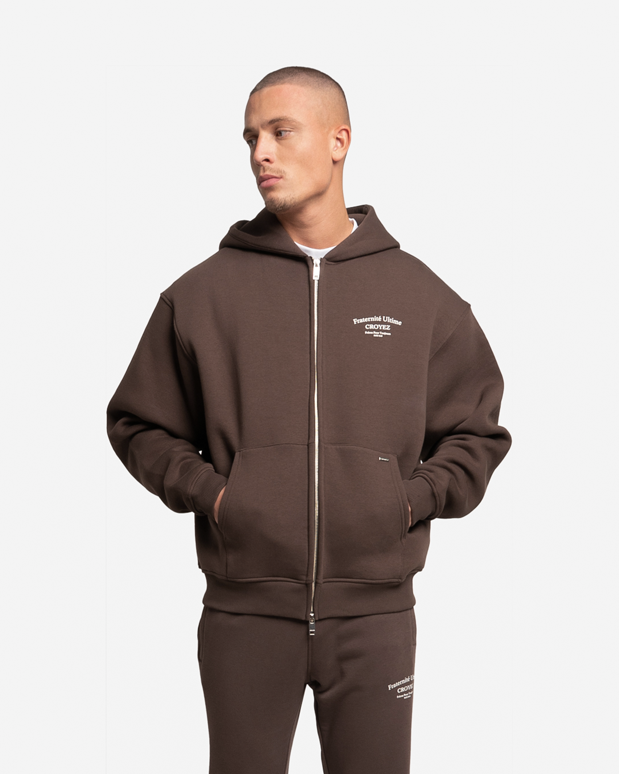 Croyez Fraternité Ultime Zip Hoodie | Dark Brown