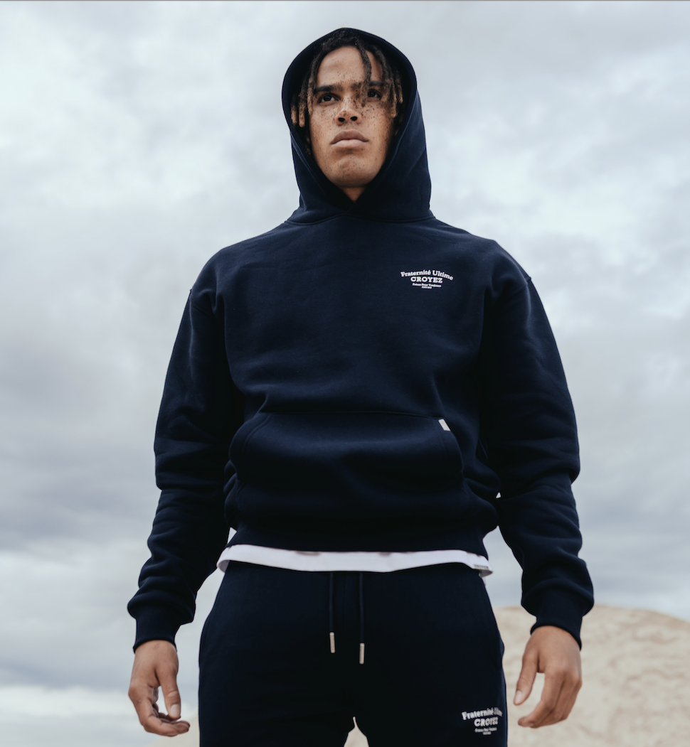 CROYEZ FRATERNITÉ HOODIE | NAVY/WHITE