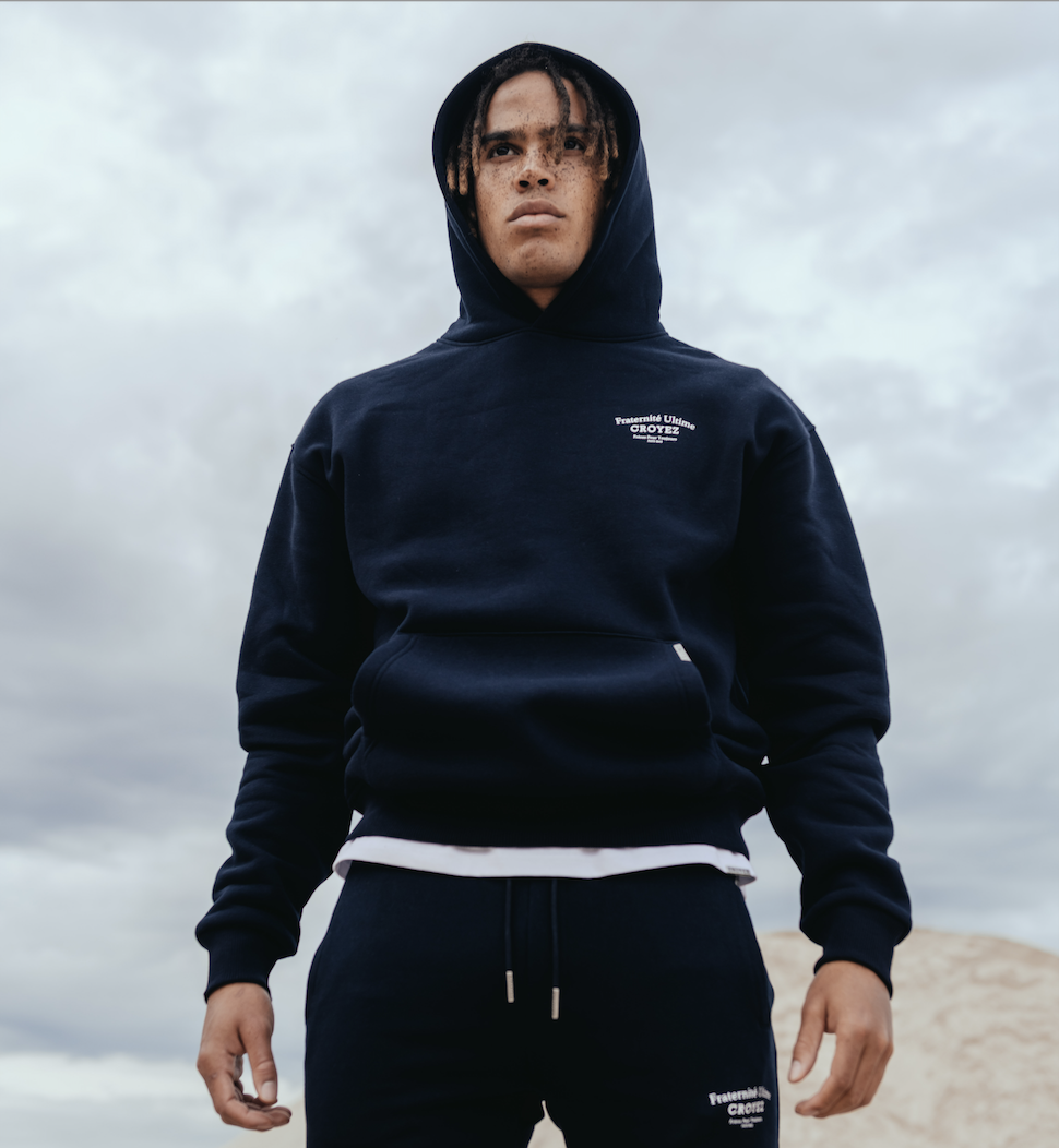 CROYEZ FRATERNITÉ HOODIE - NAVY/WHITE