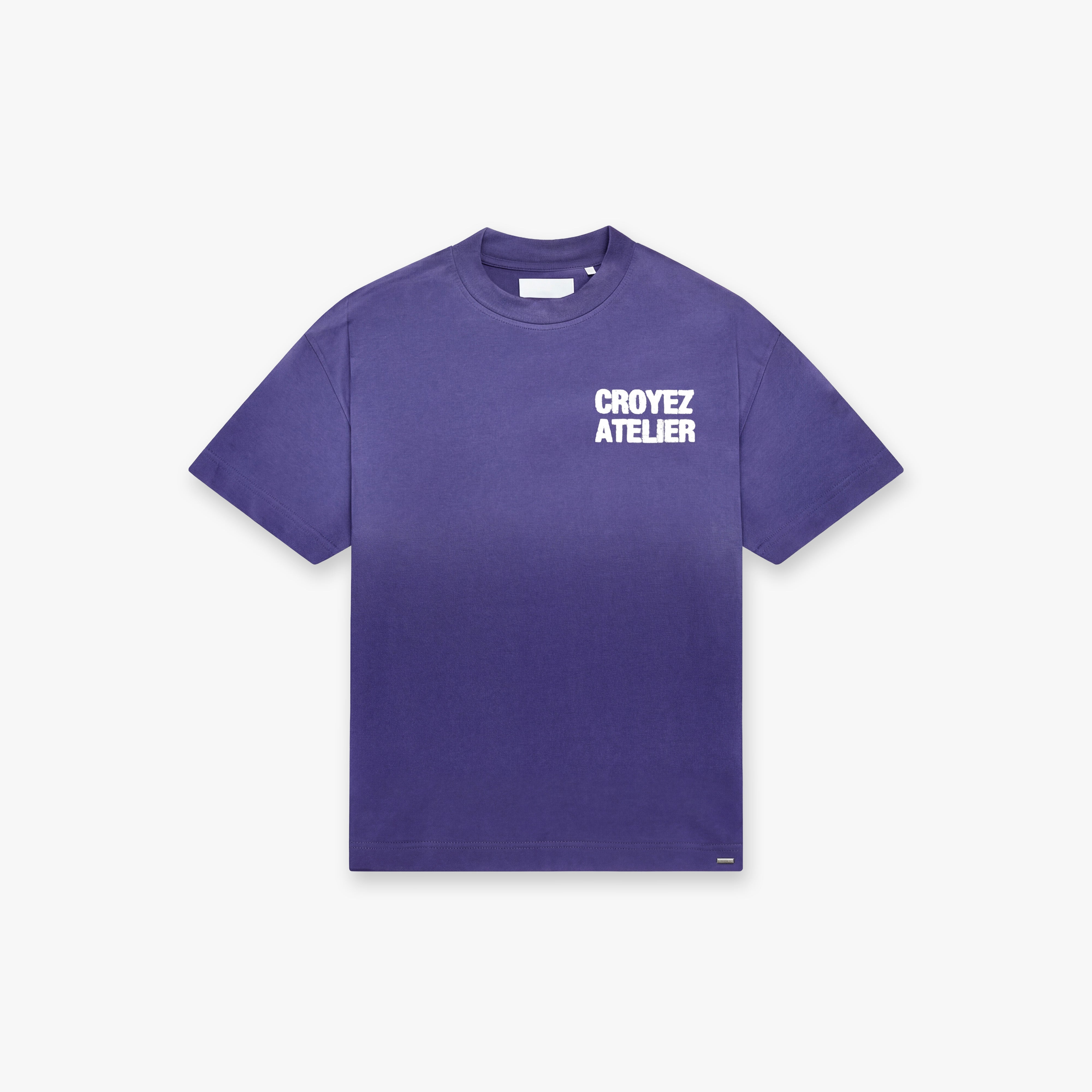  Croyez Sprayed Atelier T-Shirt | Dark Purple