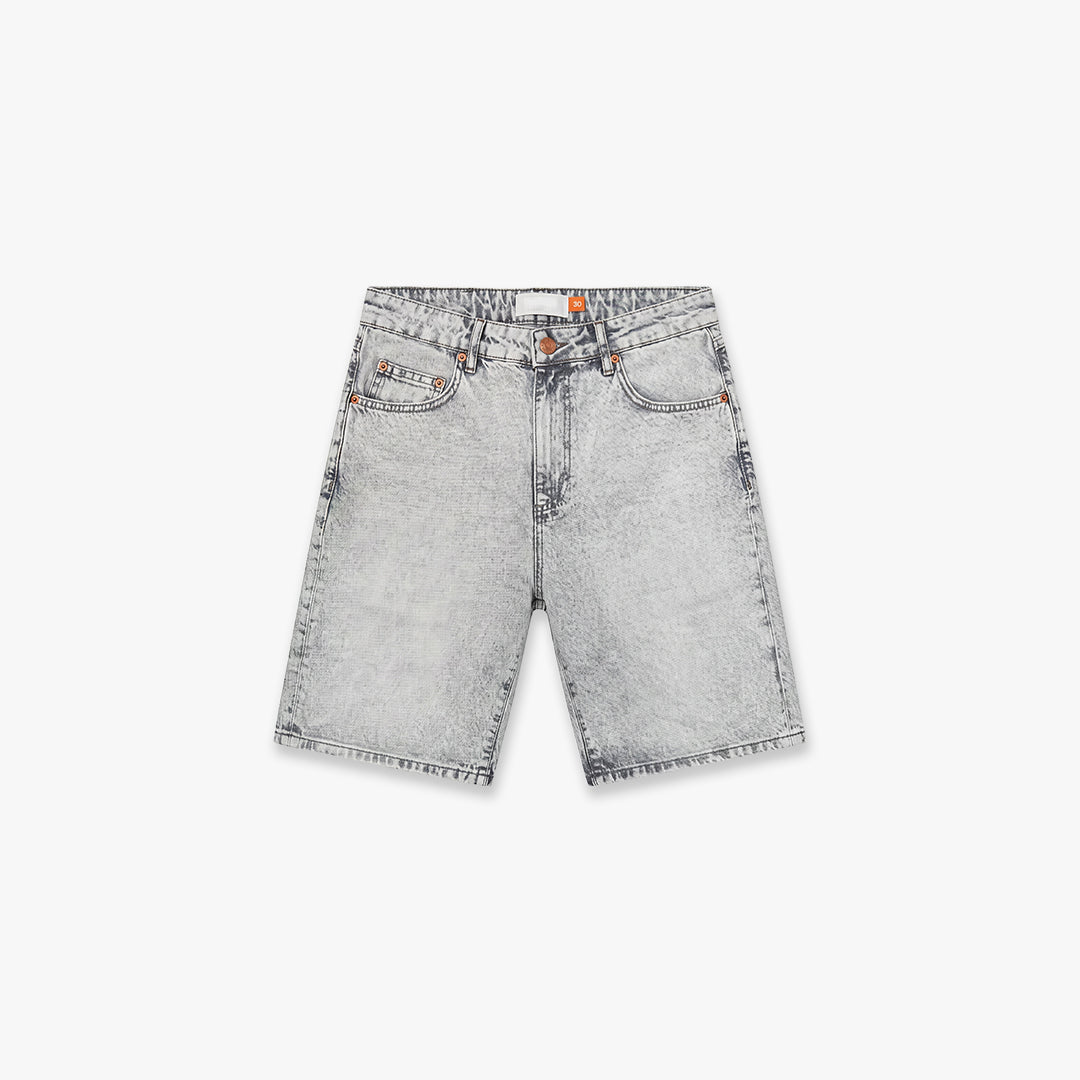  Croyez CD2 Washed Denim Shorts | Light Grey
