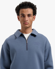CROYEZ FRATERNITÉ HALF ZIP SWEATER | BLUE