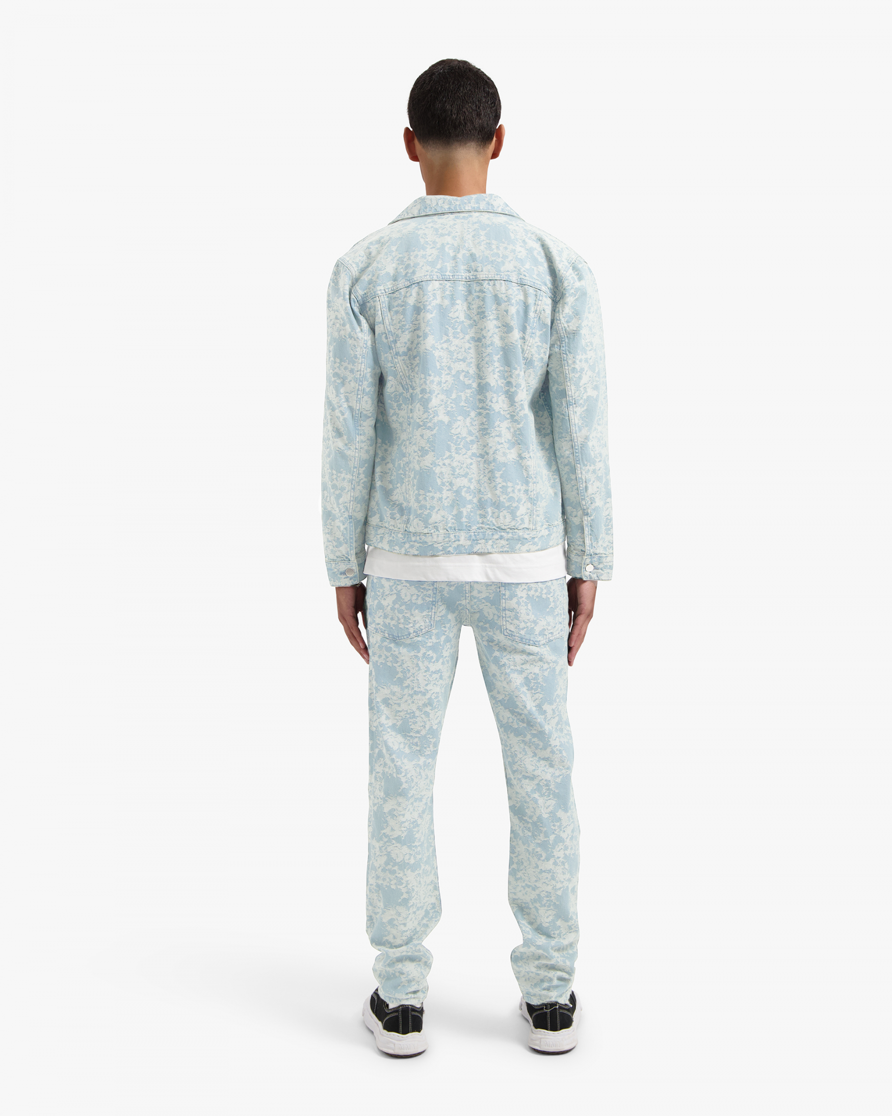 CROYEZ JACQUARD CAMO DENIM JACKET | LIGHT BLUE